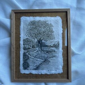 “ Settle Still”charcoal drawing framed